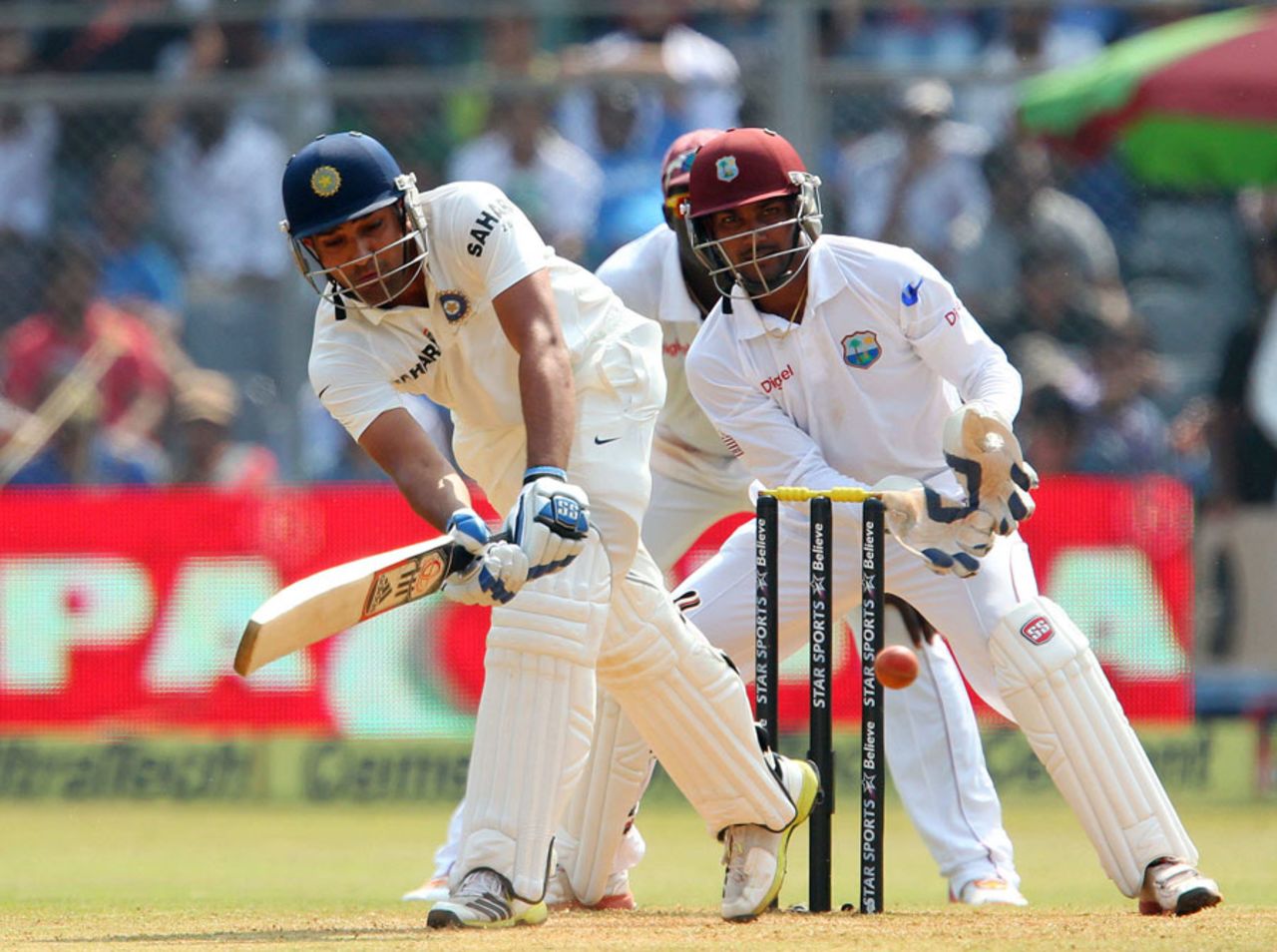 Rohit Sharma slammed 11 fours and three sixes, India v West Indies, 2nd Test, Mumbai, 2nd day, November 15, 2013