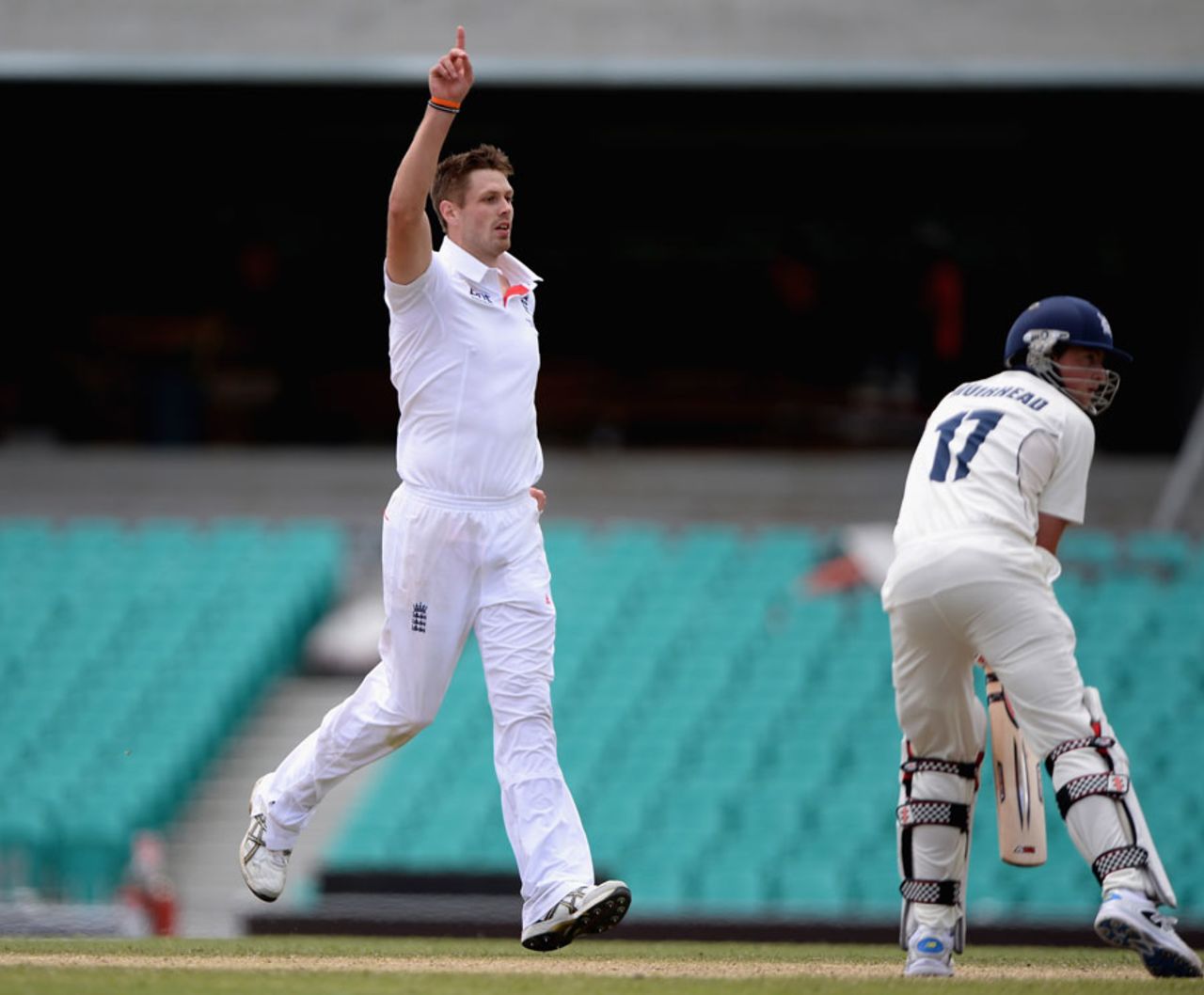 Boyd Rankin claimed three second-innings wickets, Cricket Australia Invitational XI v England, Sydney, 4th day, November 16, 2013