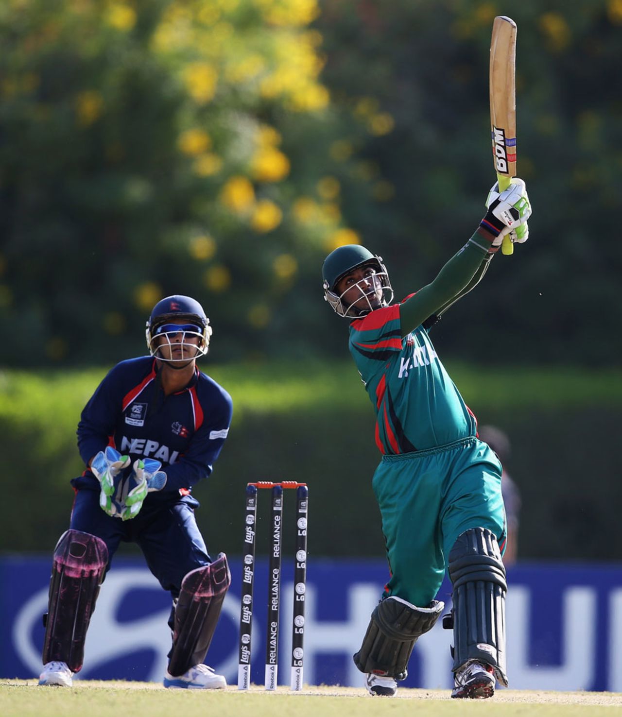 Rakep Patel struck ten sixes in his 103 from 45 balls, Kenya v Nepal, ICC World Twenty20 Qualifier, Group B, Dubai, November 16, 2013