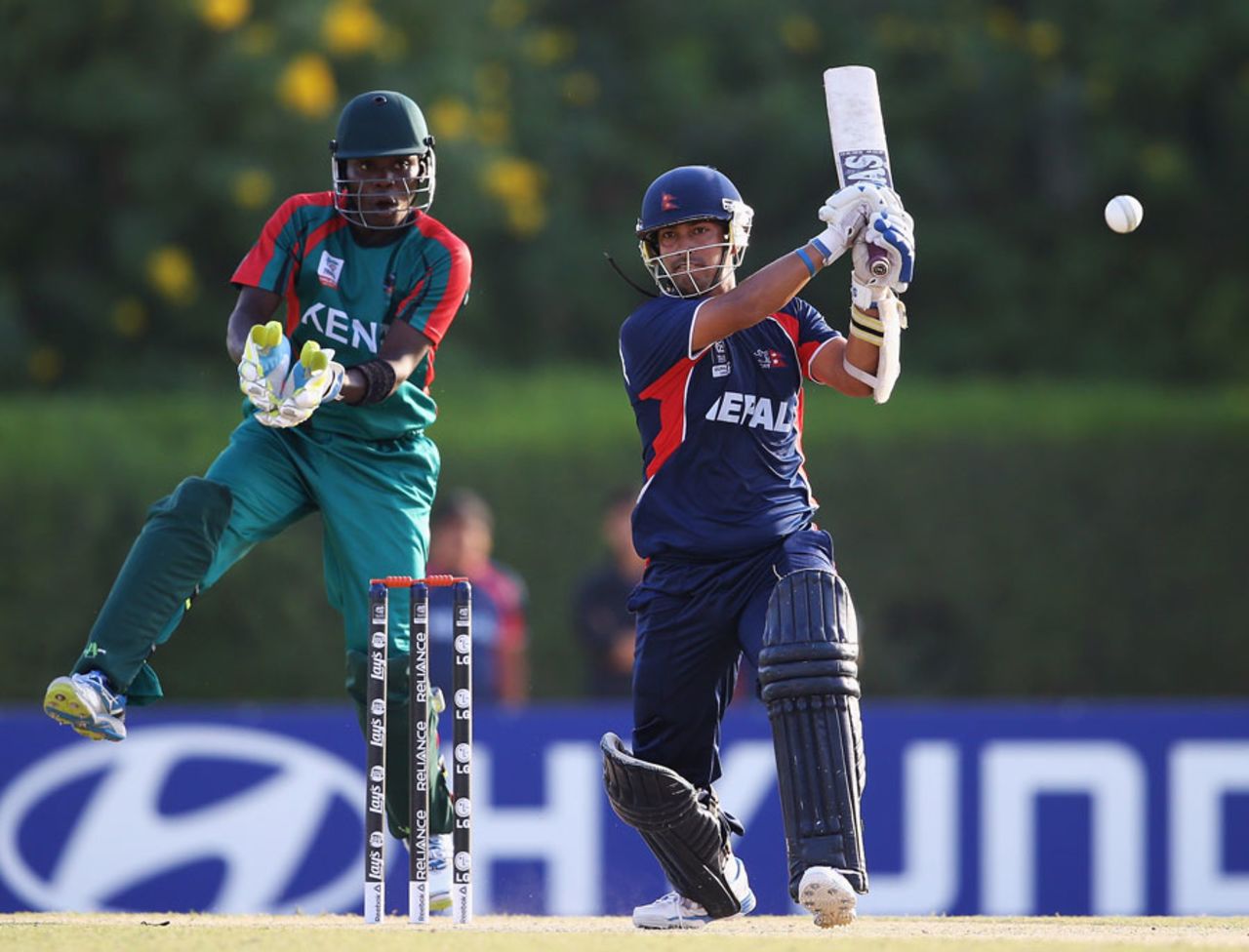 Subash Khakurel scored 54 opening the batting, Kenya v Nepal, ICC World Twenty20 Qualifier, Group B, Dubai, November 16, 2013