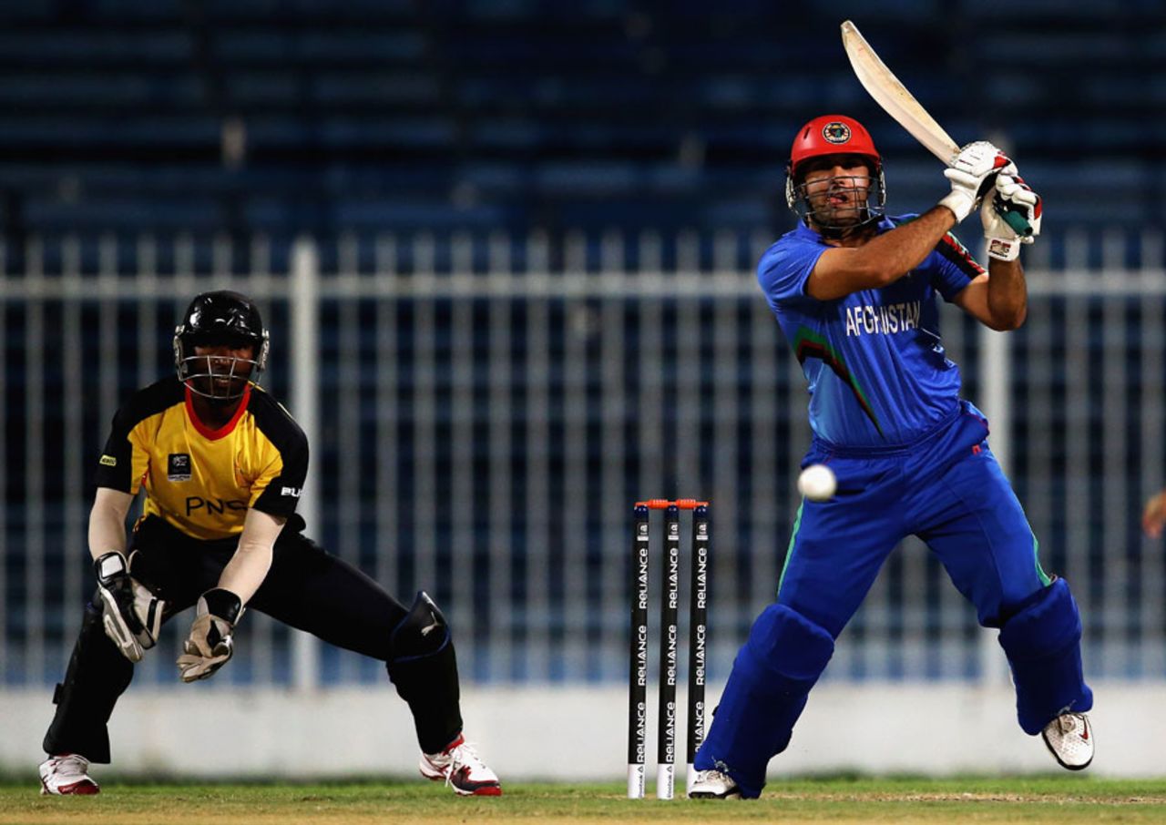 Mohammad Nabi blasted a 22-ball 36, PNG v Afghanistan, ICC World Twenty20 Qualifier, Group B, Sharjah, November 17, 2013
