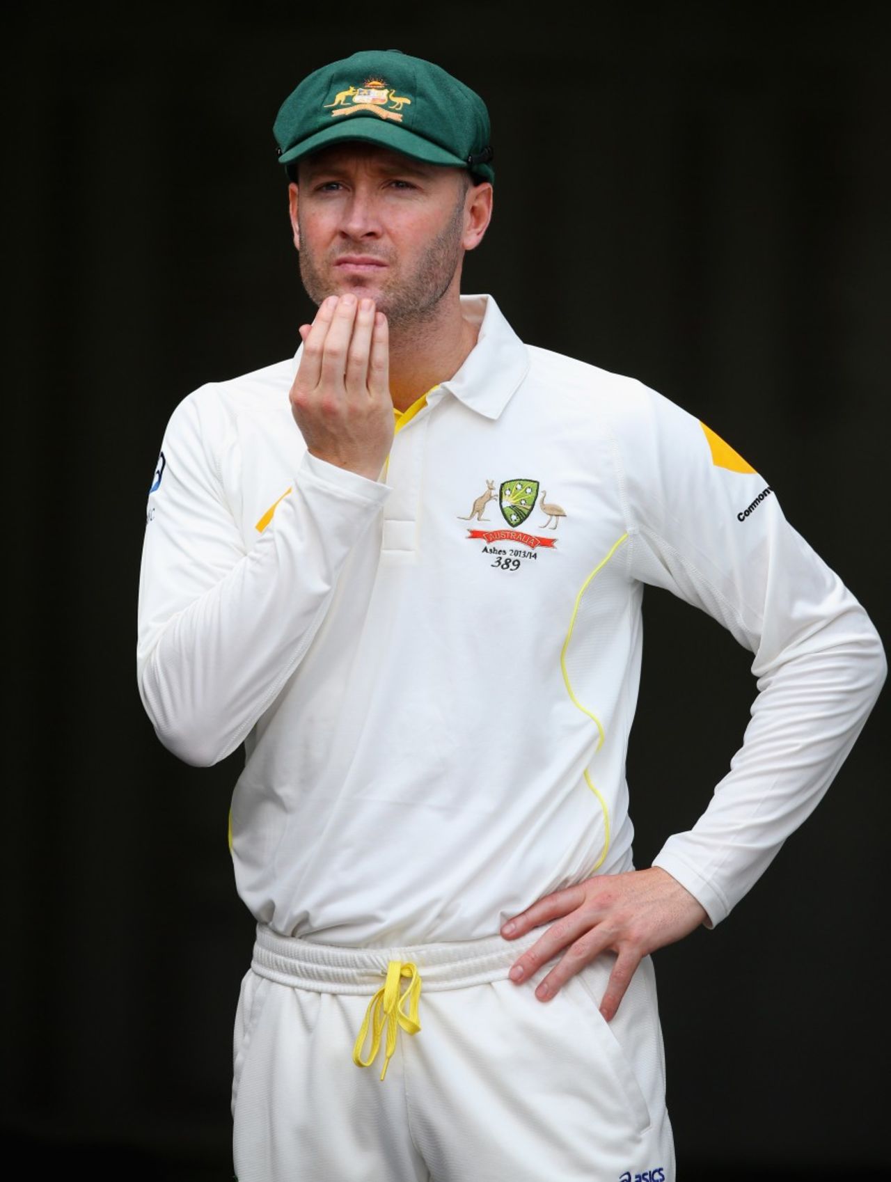Michael Clarke cut a nervous figure on the eve of the Ashes, Brisbane, November 20, 2013