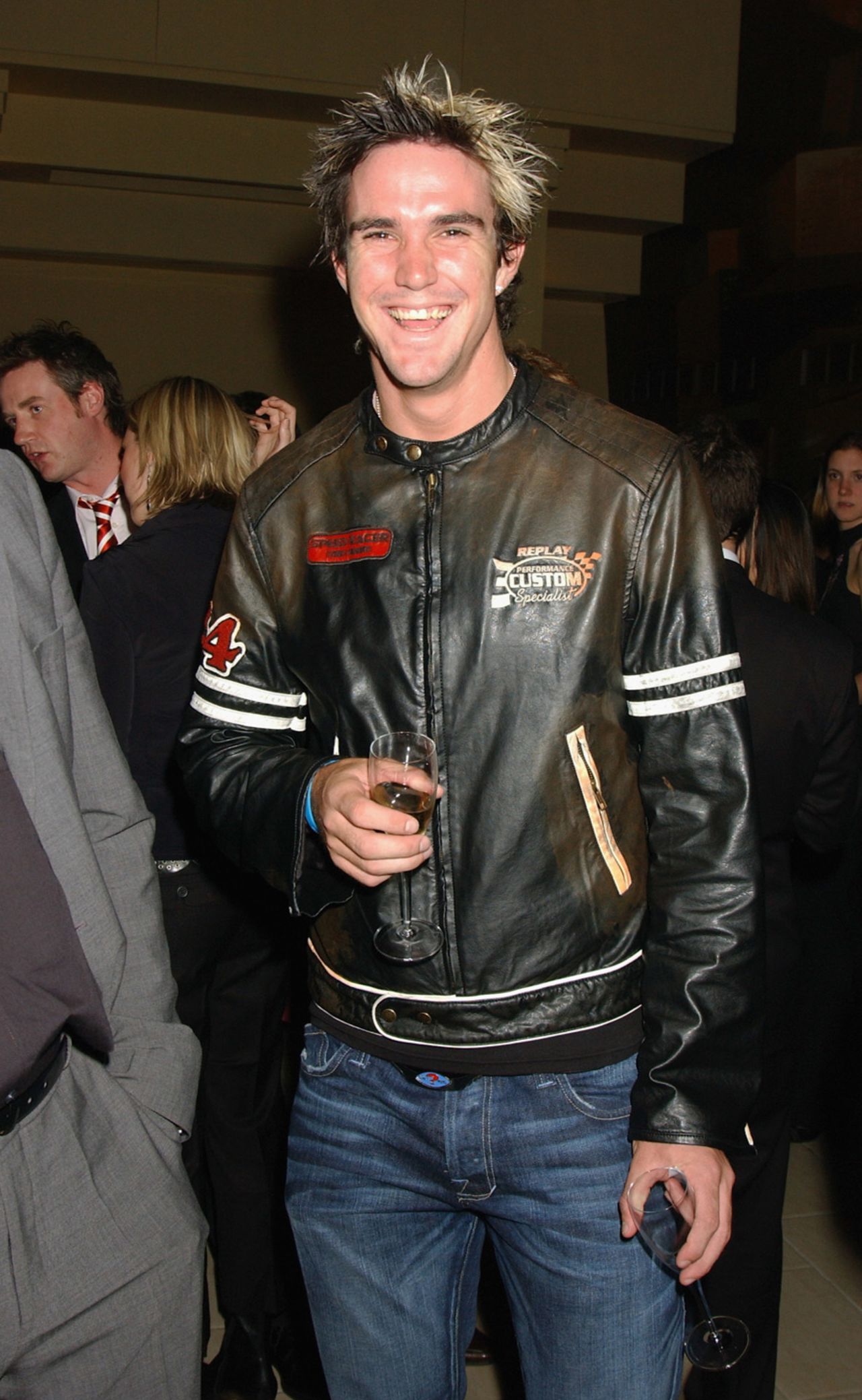 Kevin Pietersen at a party for the launch of Piers Morgan's memoirs, London, March 9, 2005