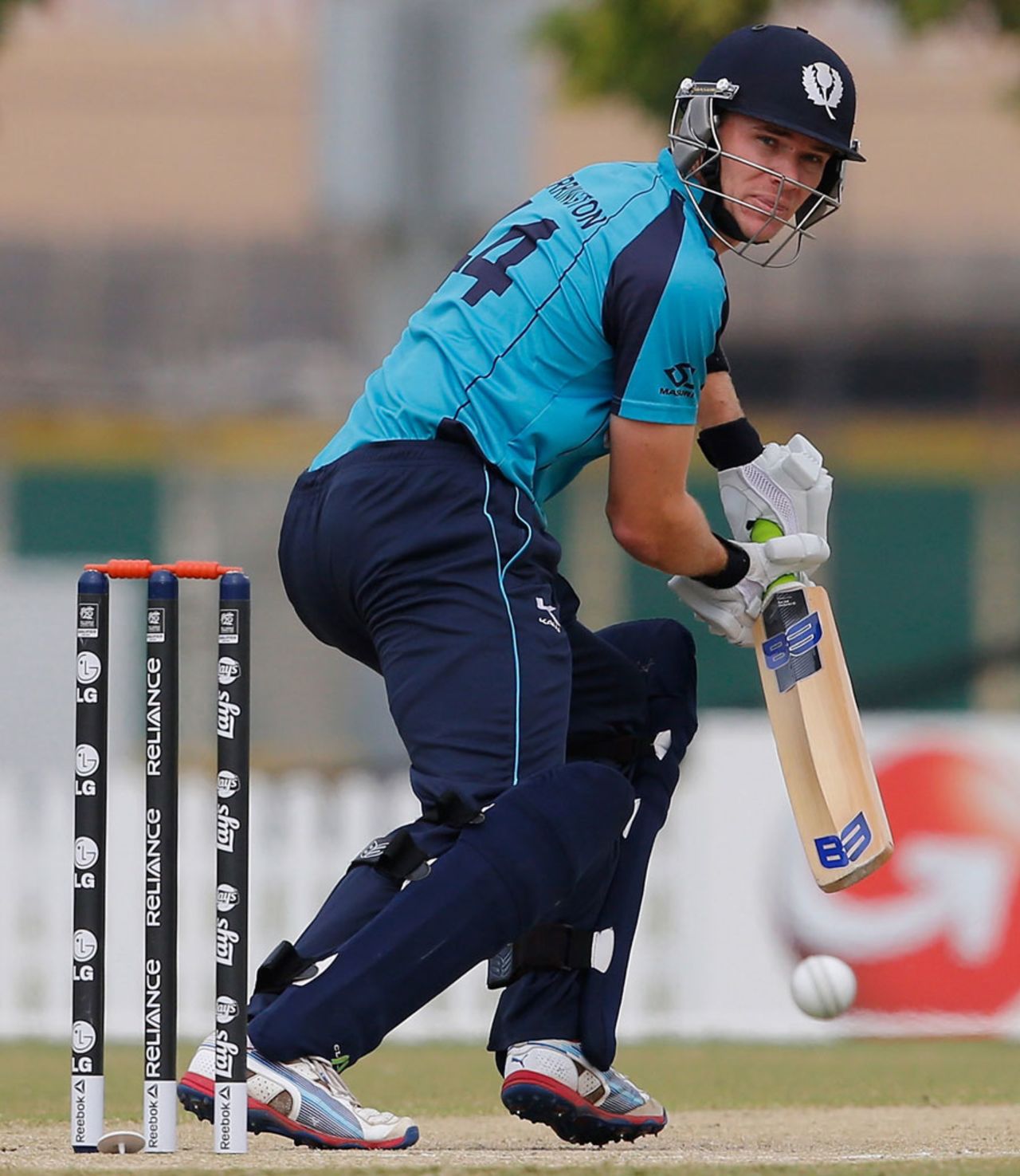 Richie Berrington scored a quick 33-ball 43, Scotland v Papua New Guinea, ICC World Twenty20 Qualifier, Group B, Dubai, November 21, 2013