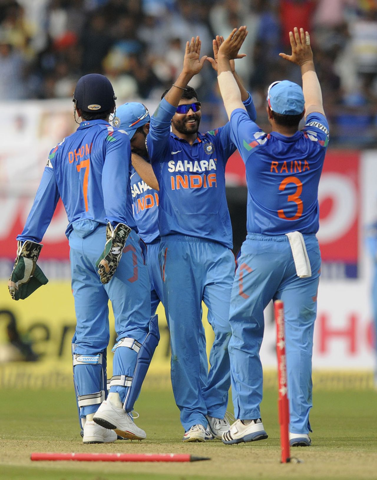 Ravindra Jadeja finished with 3 for 37, India v West Indies, 1st ODI, Kochi, November 21, 2013