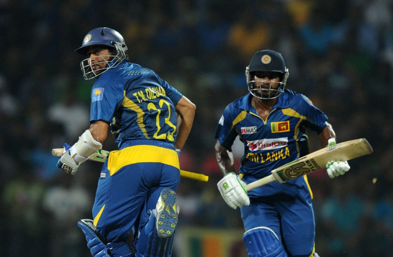 Kusal Perera and Tillakaratne Dilshan added 96 for the second wicket, Sri Lanka v New Zealand, 2nd T20I, Pallekele, November 21, 2013