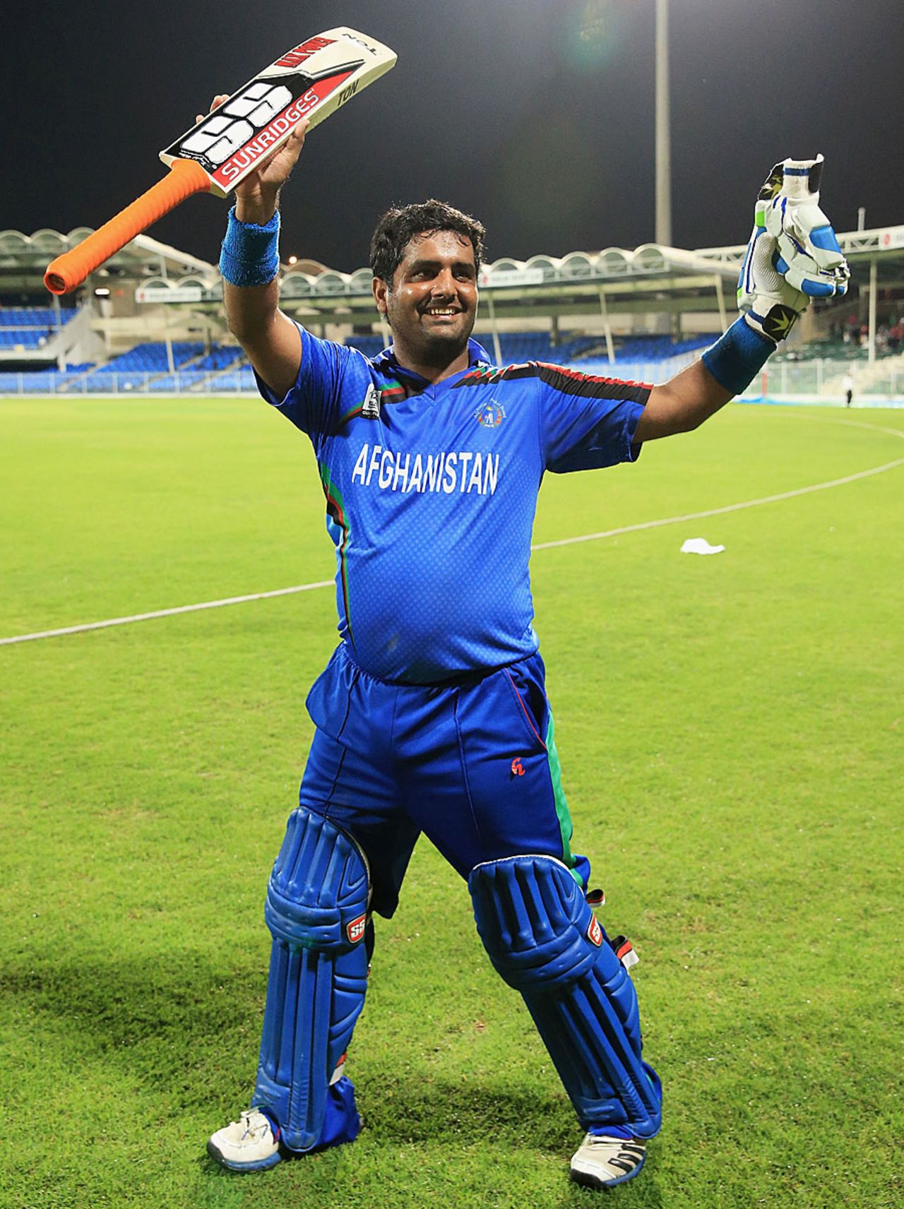 Mohammad Shahzad smashed an unbeaten 43 to guide Afghanistan to victory, Afghanistan v Nepal, ICC World Twenty20 Qualifiers, Group B, Sharjah, November 22, 2013
