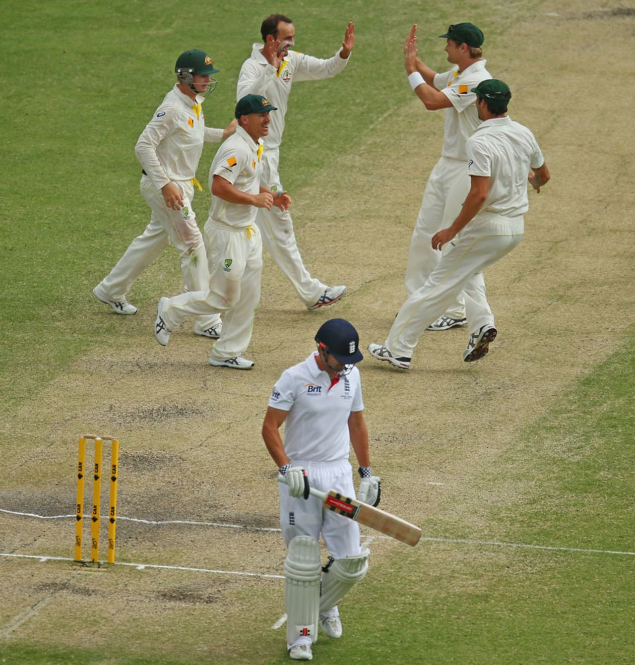 Alastair Cook's resistance was ended on 65, Australia v England, 1st Test, Brisbane, 4th day, November 24, 2013
