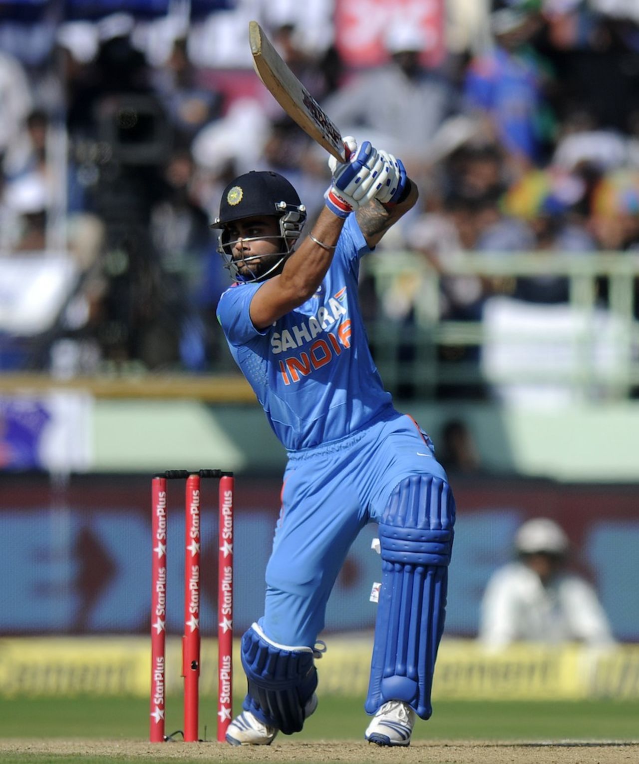 Virat Kohli drives through the off side, India v West Indies, 2nd ODI, Visakhapatnam, November 24, 2013