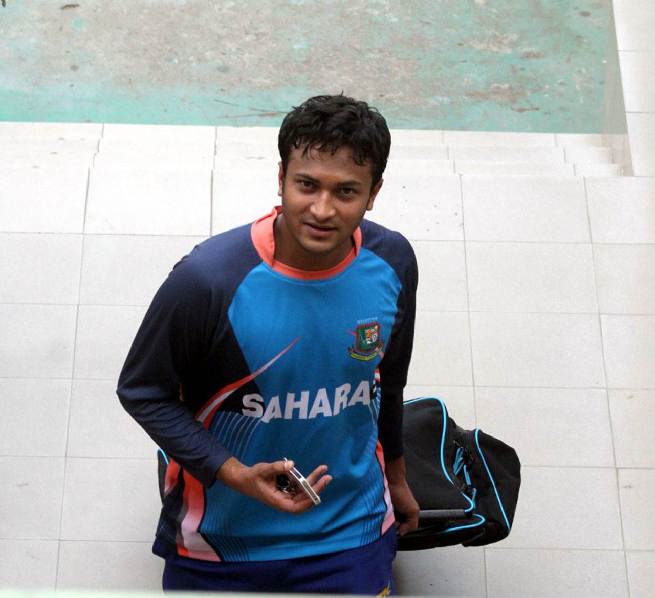 Shakib Al Hasan at a training session, Dhaka, November 26, 2013