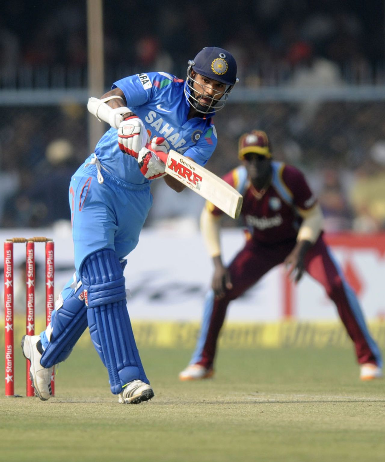 Shikhar Dhawan was aggressive right from the off, India v West Indies, 3rd ODI, Kanpur, November 27, 2013