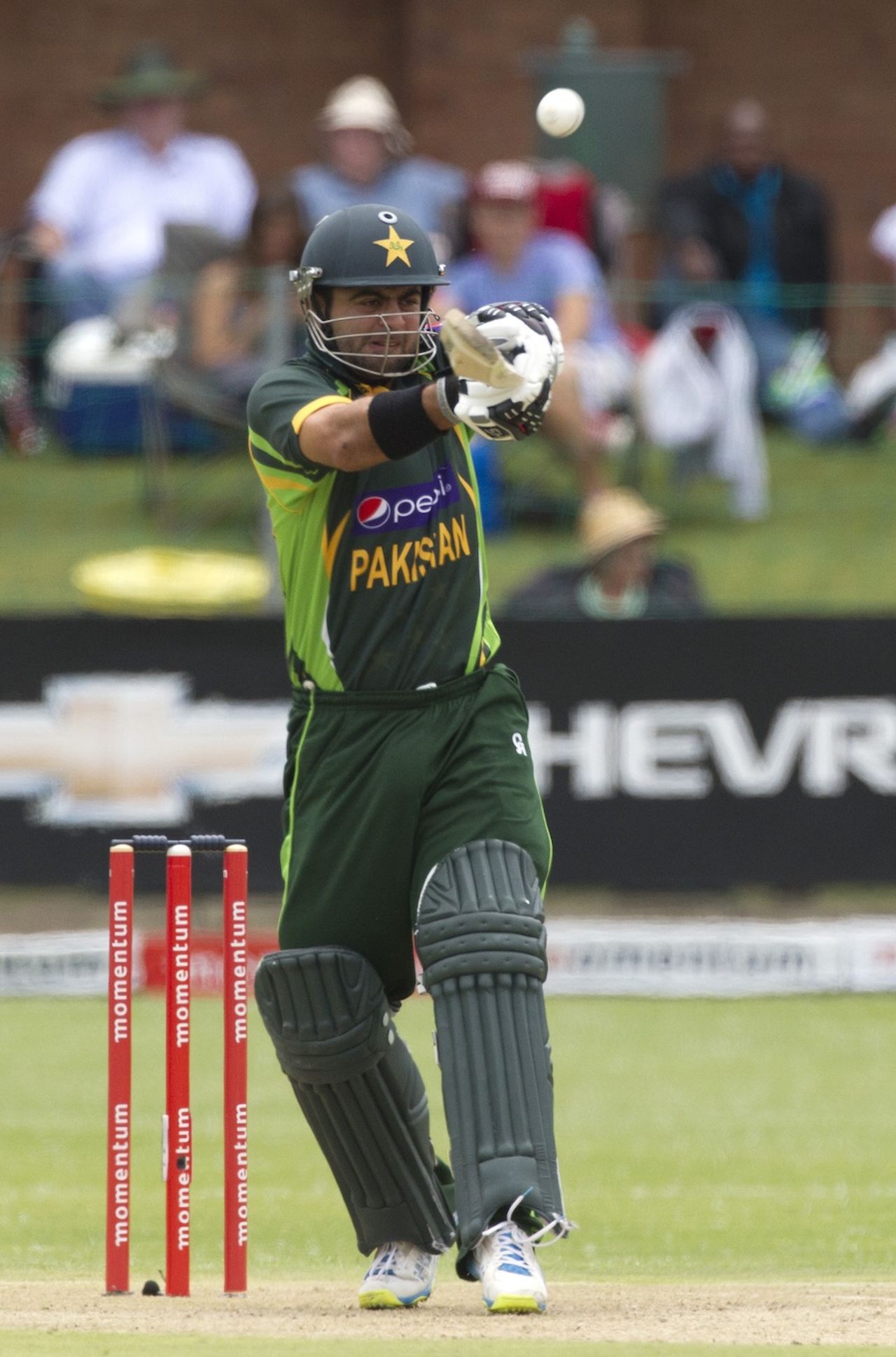 Ahmed Shehzad hooks the ball, South Africa v Pakistan, 2nd ODI, Port Elizabeth, November 27, 2013