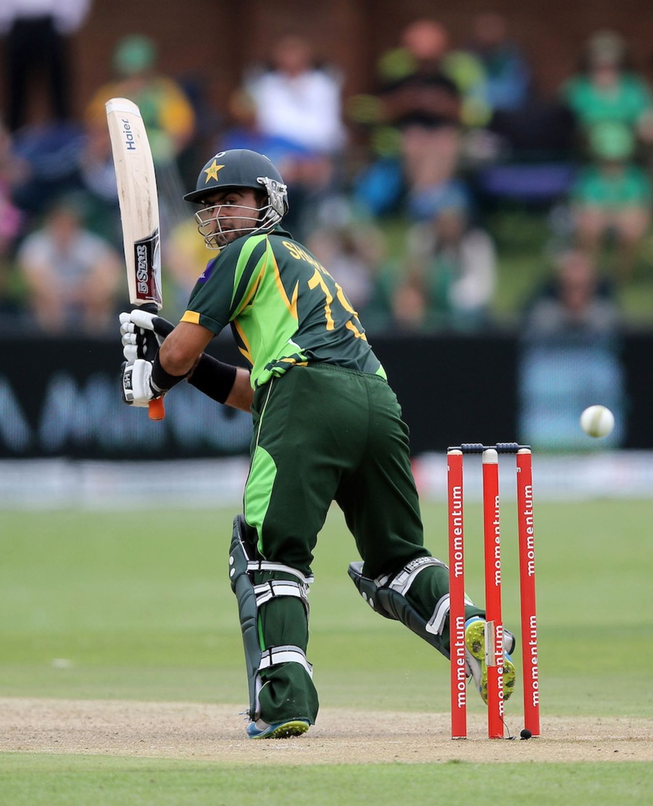 Ahmed Shehzad glances one down the leg side, South Africa v Pakistan, 2nd ODI, Port Elizabeth, November 27, 2013