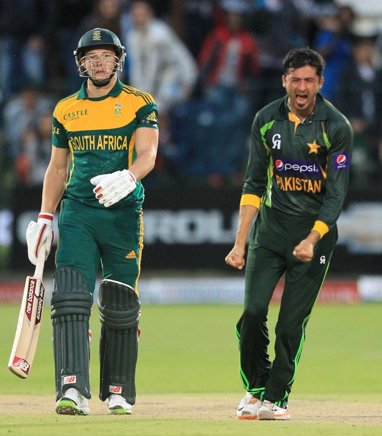 Junaid Khan rejoices after Pakistan's win, South Africa v Pakistan, 2nd ODI, Port Elizabeth, November 27, 2013