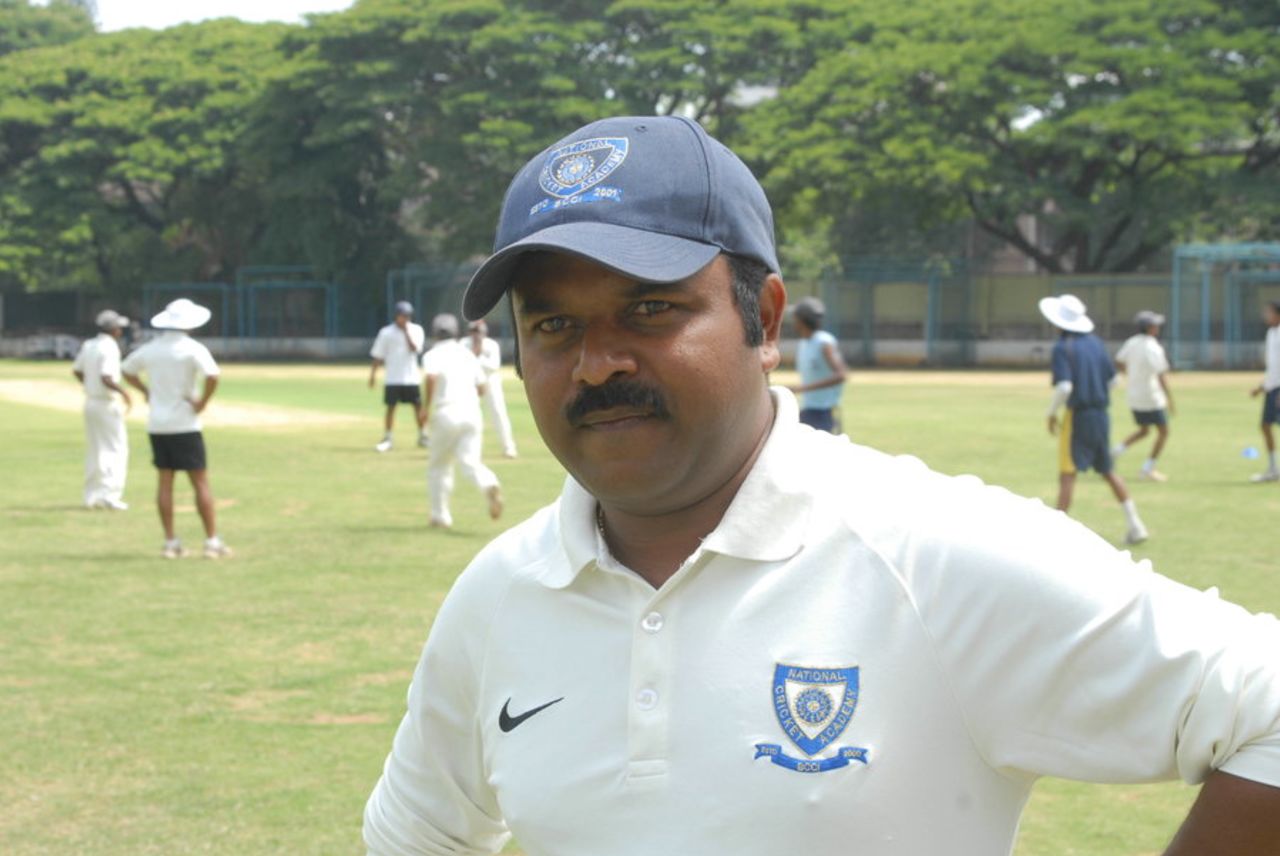 Pravin Amre at the National Cricket Academy, Bangalore, June 11, 2007