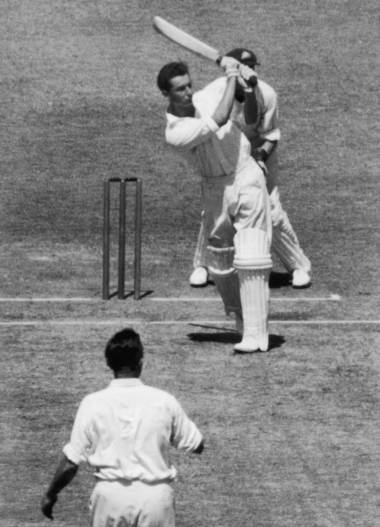 Reg Simpson batting during his innings of 156 not out at the MCG, Australia v England, 5th Test, Melbourne, February 27, 1951