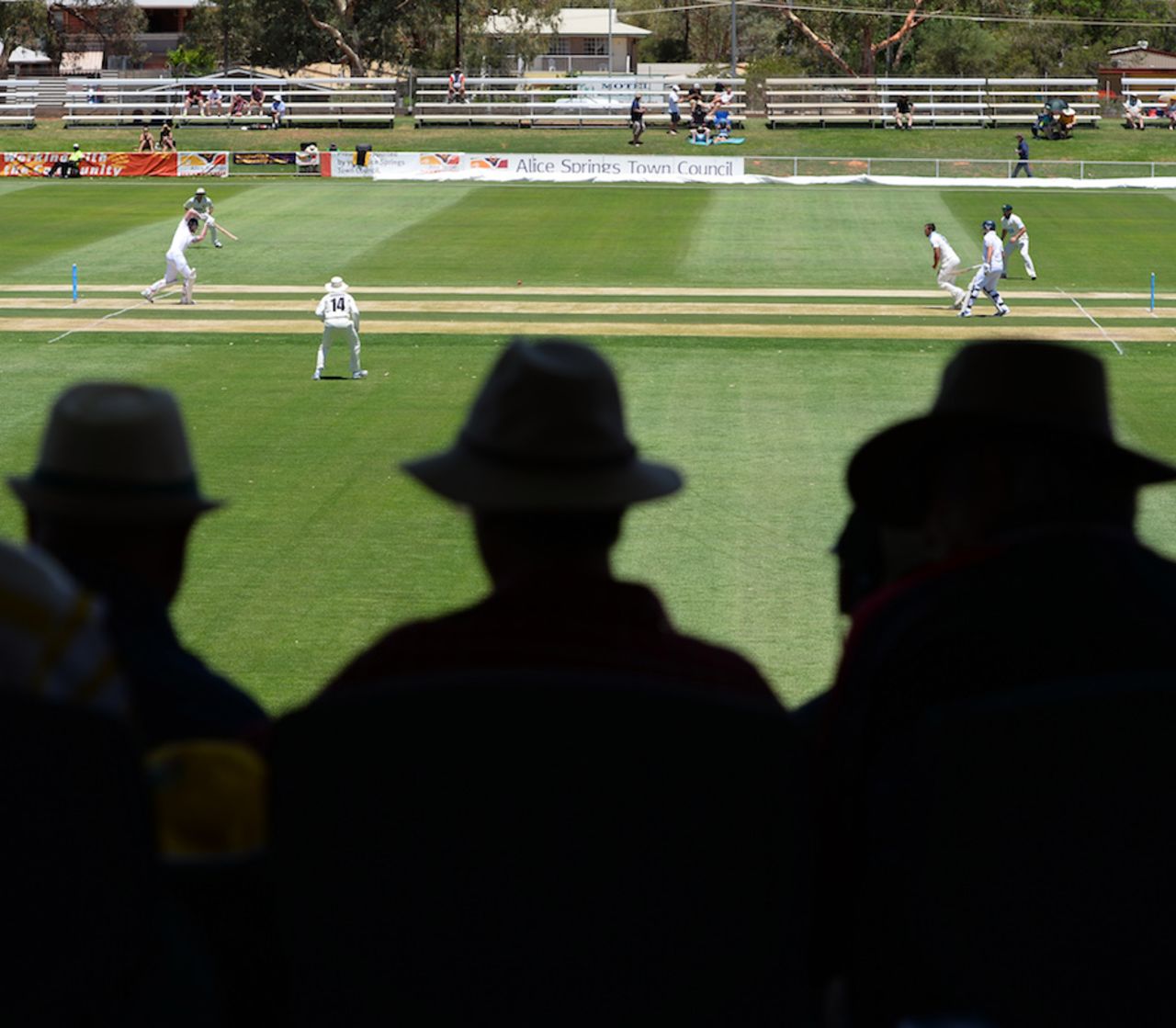 A view of the action from the stands, CA Chairman's XI v England XI, Tour match, Alice Springs, November 29, 2013