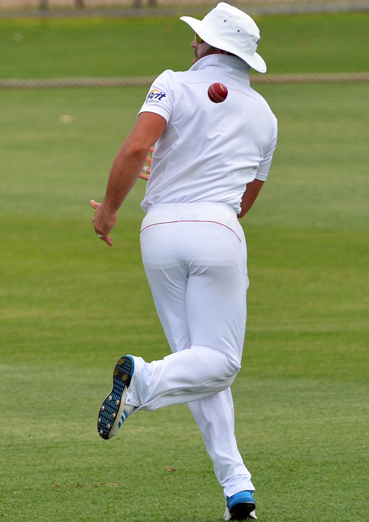 Matt Prior loses the ball while fielding, CA Chairman's XI v England XI, Tour match, Alice Springs, November 30, 2013