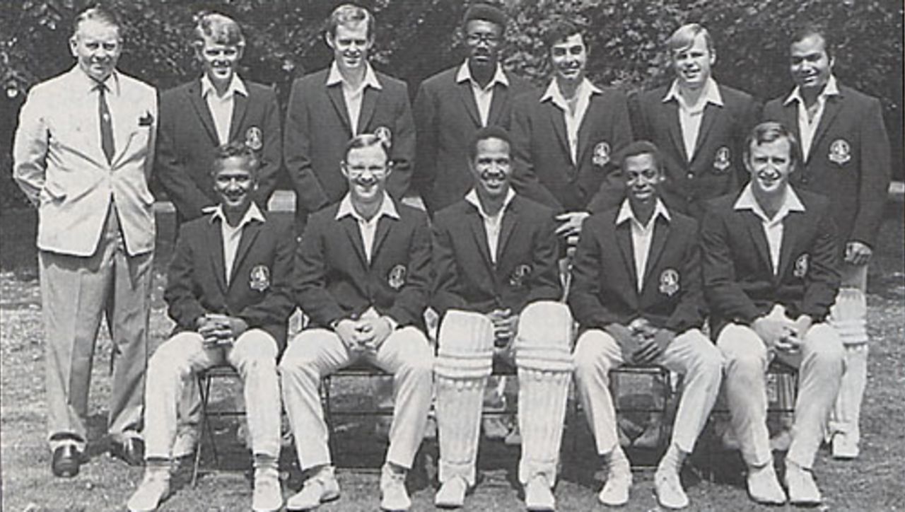 Rest of the World XI, Lord's, 1970: (back, 1 to r) Freddie Brown (manager), Barry Richards, Graeme Pollock, Clive Lloyd, Farokh Engineer, Mike Procter, Intikhab Alam; (front) Rohan Kanhai, Eddie Barlow, Garry Sobers (captain), Lance Gibbs, Graham McKenzie.
