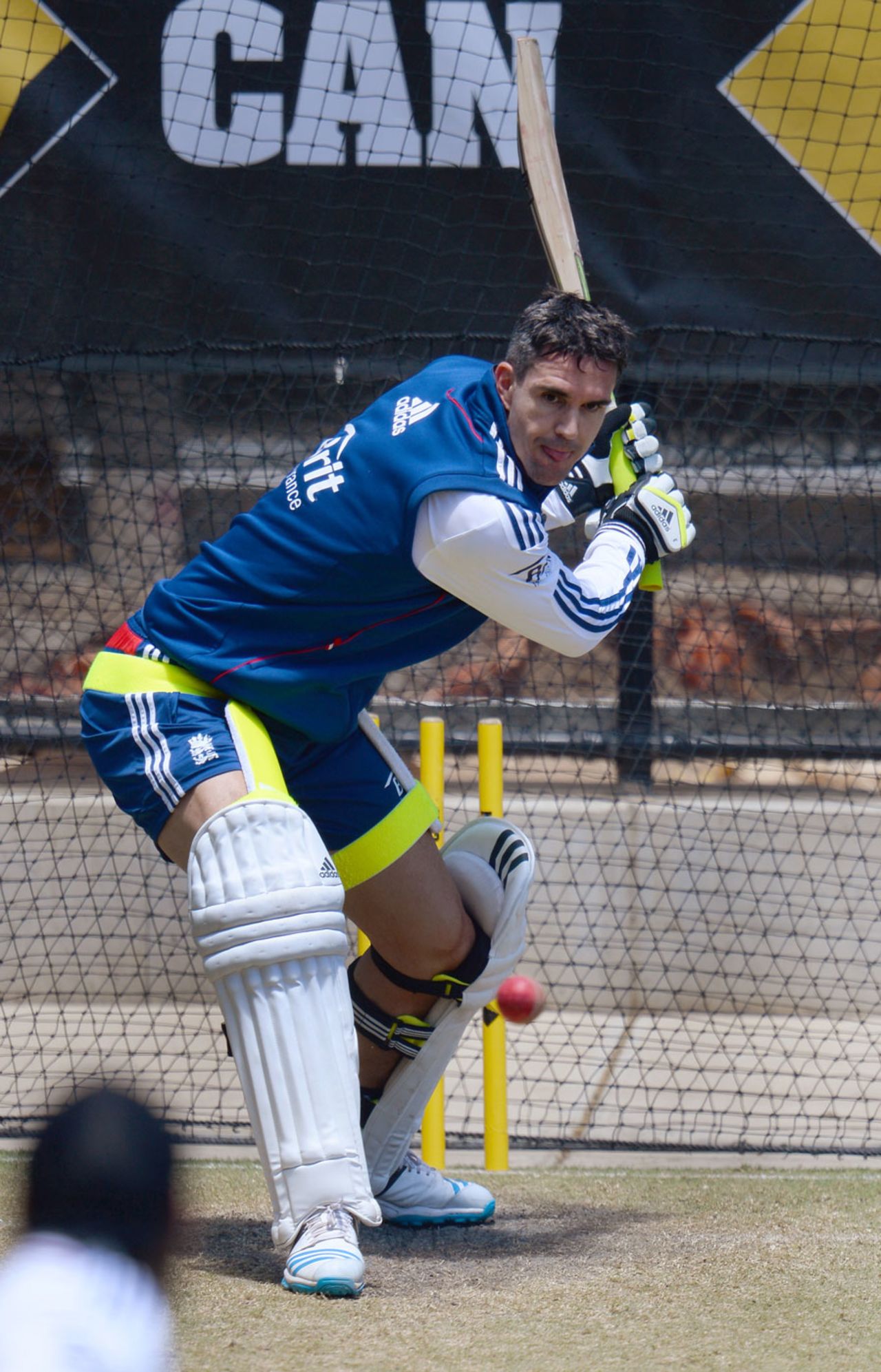 Kevin Pietersen practises his switch hit, Adelaide, December 4, 2013