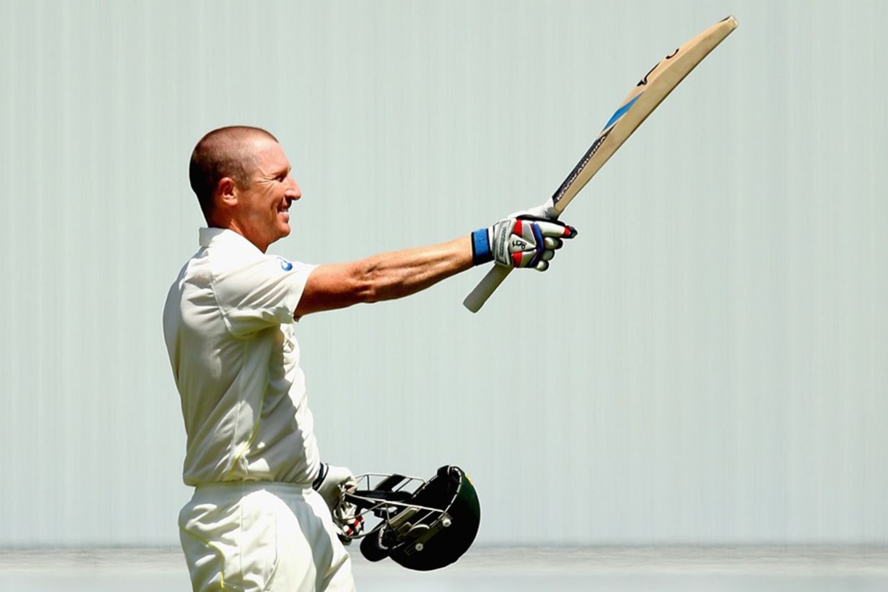 Brad Haddin celebrates his first Test hundred in three years, Australia v England, 2nd Test, Adelaide, 2nd day, December 6, 2013
