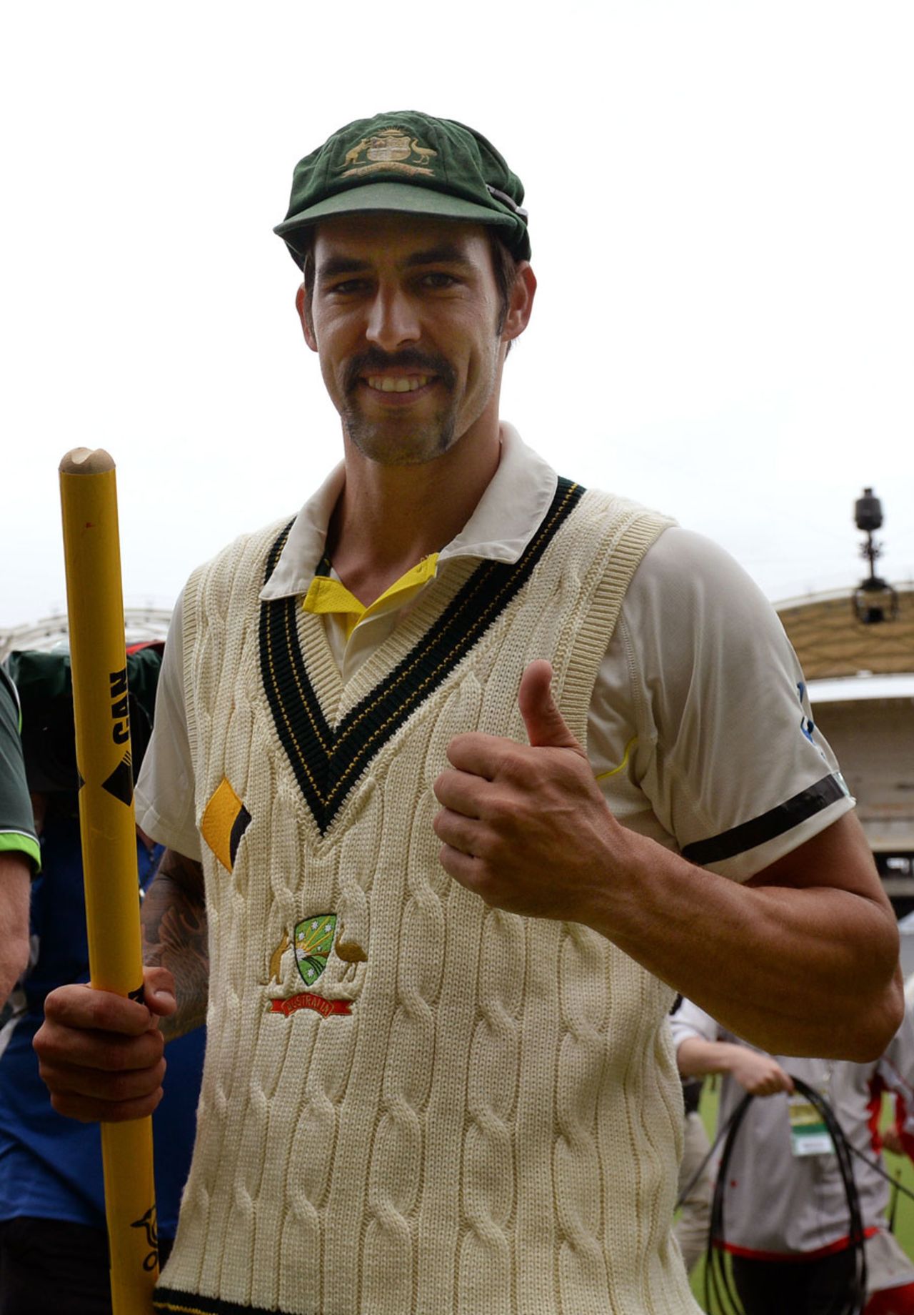 Mitchell Johnson was named Man of the Match for his first innings 7 for 40, Australia v England, 2nd Test, Adelaide, 5th day, December 9, 2013