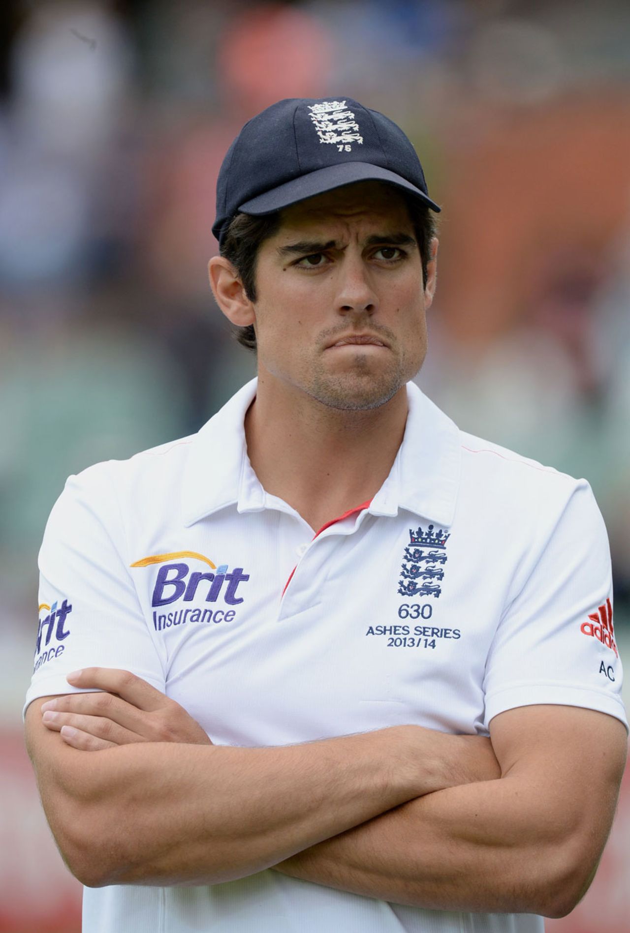 A glum Alastair Cook ponders a 218-run defeat, Australia v England, 2nd Test, Adelaide, 5th day, December 9, 2013