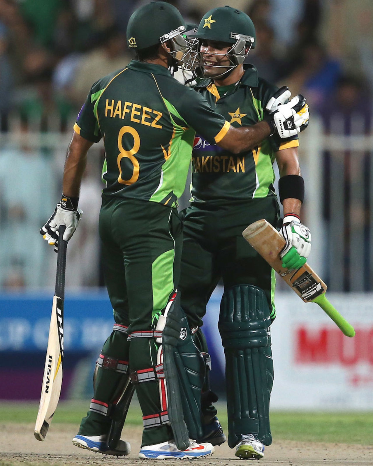 Umar Akmal and Mohammad Hafeez added 47 for the third wicket, Afghanistan v Pakistan, only T20, Sharjah, December 8, 2013