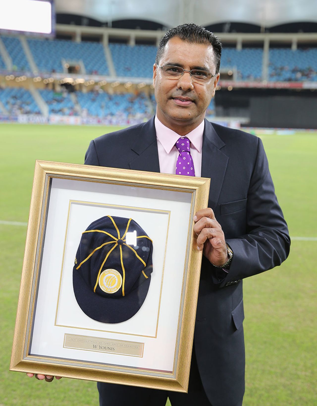 Waqar Younis was inducted into the ICC Cricket Hall of Fame, Pakistan v Sri Lanka, 1st T20I, Dubai, December 11, 2013