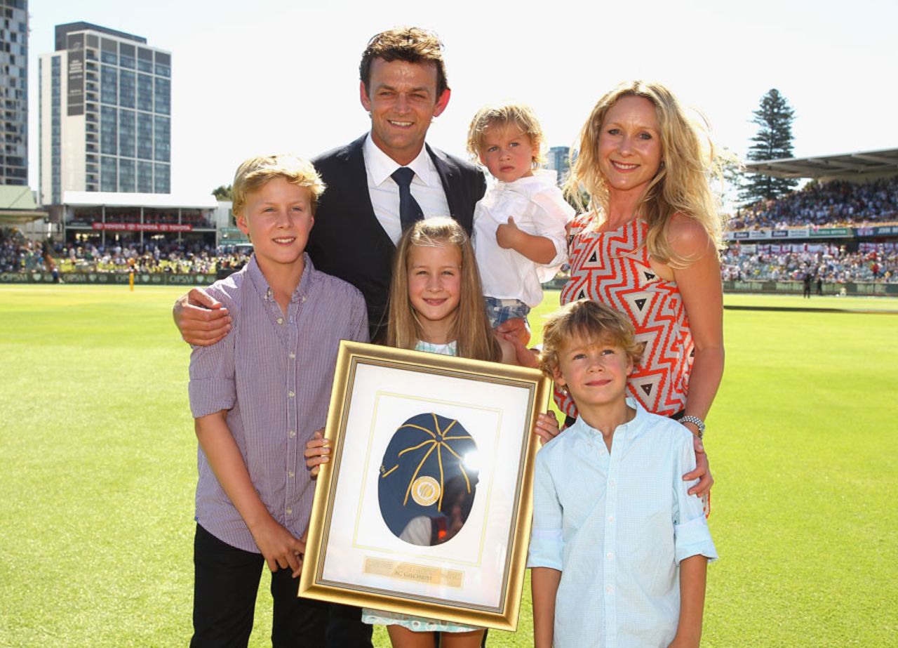 Adam Gilchrist was inducted into the ICC hall of fame, Australia v England, 3rd Test, Perth, 1st day, December 13, 2013