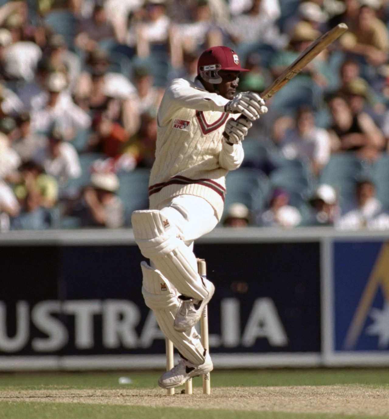 Carl Hooper pulls, Australia v West Indies, 3rd Test, Melbourne, 2nd day, December 27, 1996