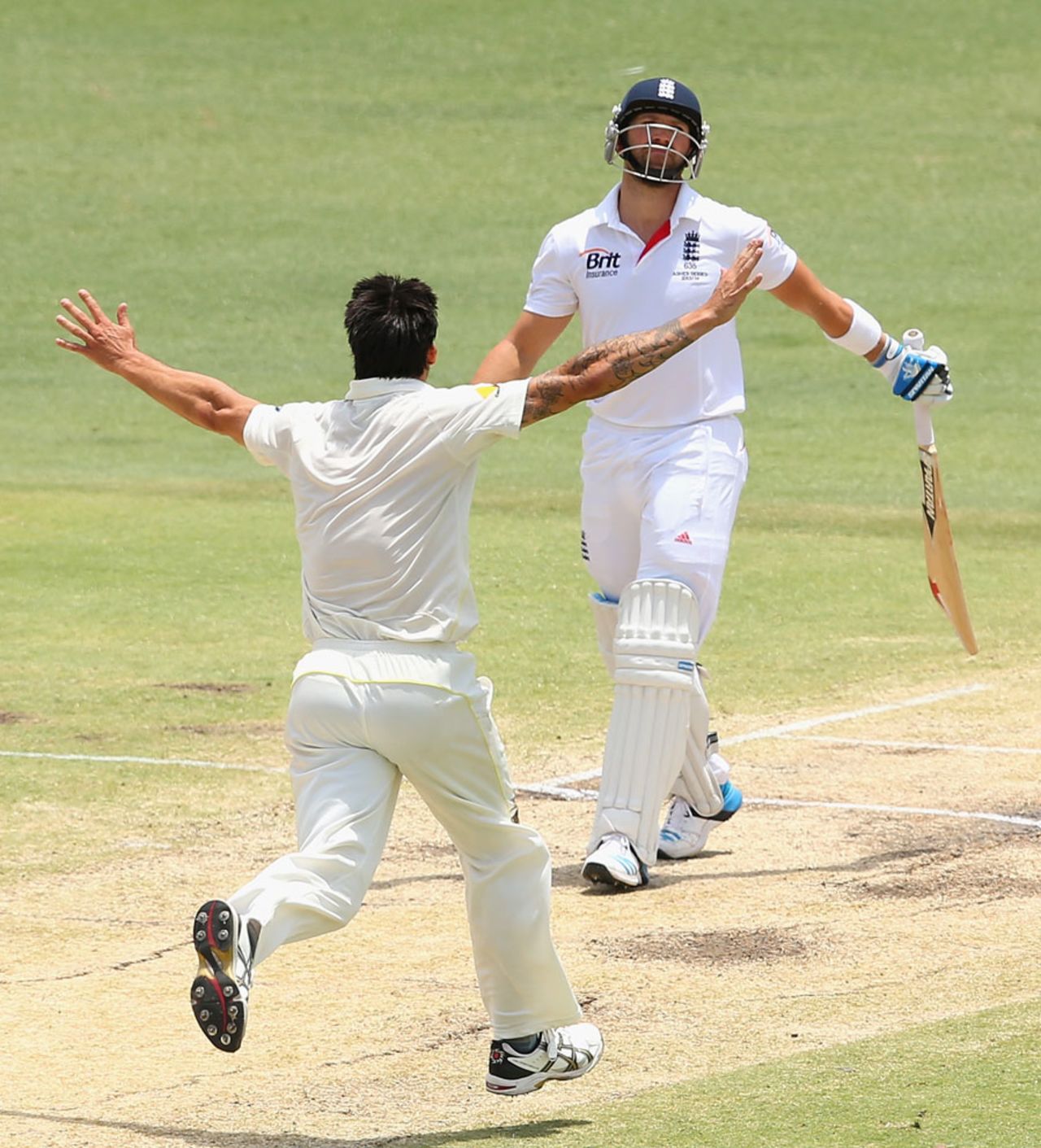 Mitchell Johnson had Matt Prior caught behind, Australia v England, Test, Perth, 5th day, December 17, 2013