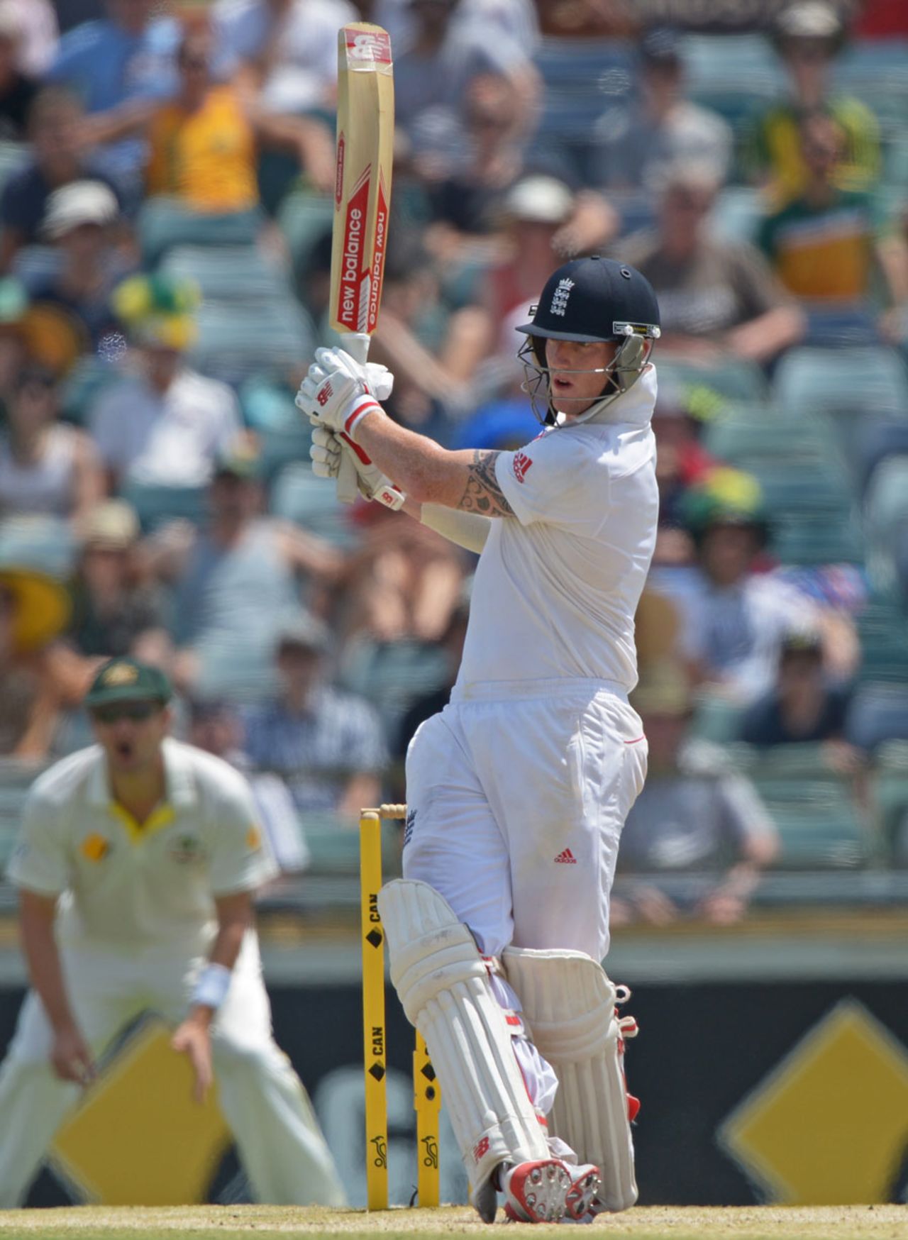 Ben Stokes played the pull shot regularly, Australia v England, Test, Perth, 5th day, December 17, 2013