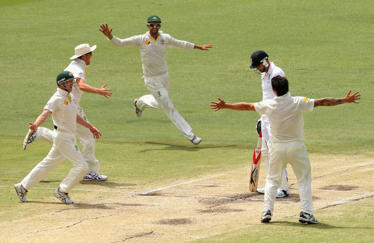 Mitchell Johnson dismissed James Anderson to finish England off, Australia v England, Test, Perth, 5th day, December 17, 2013