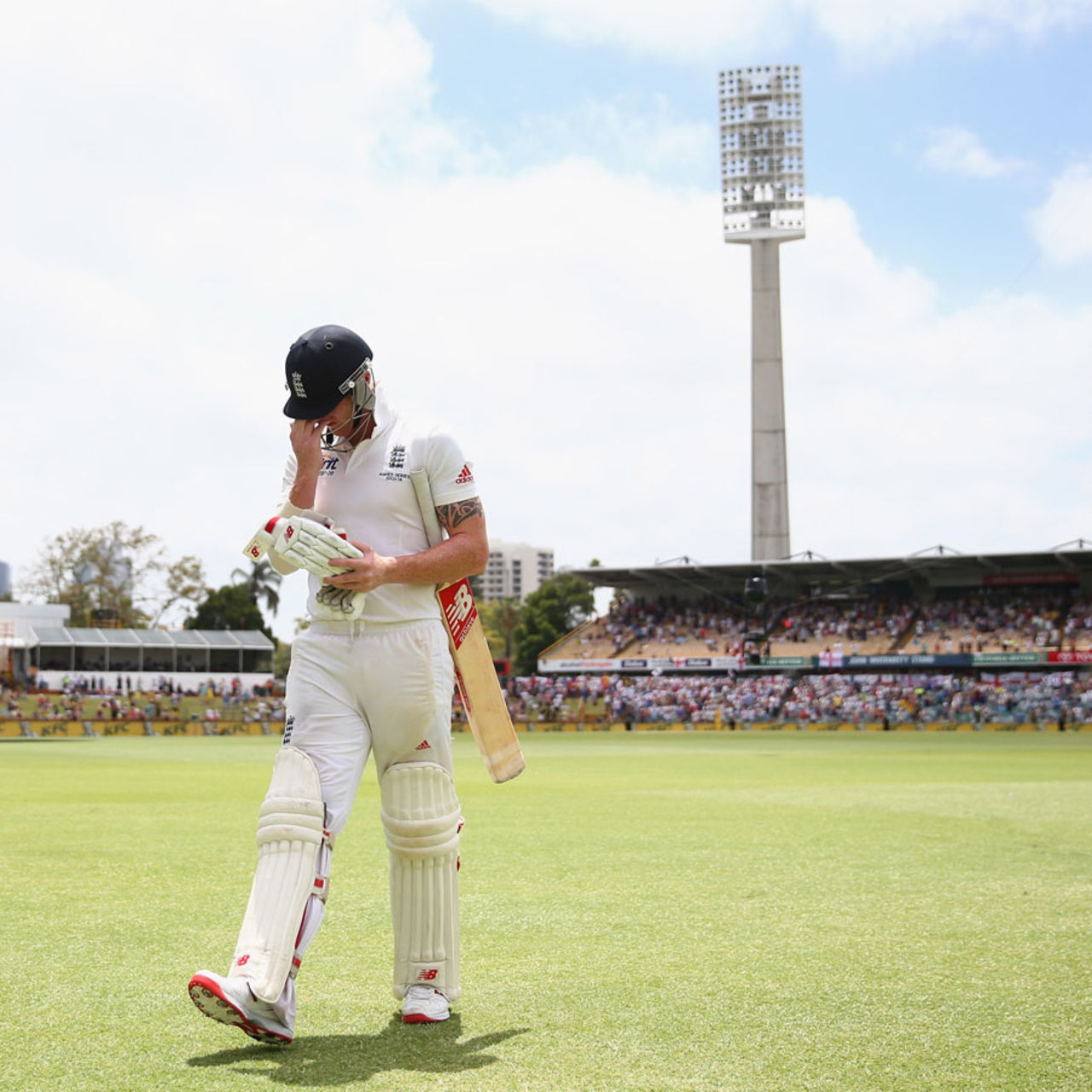 Ben Stokes walks off after making 120, Australia v England, Test, Perth, 5th day, December 17, 2013