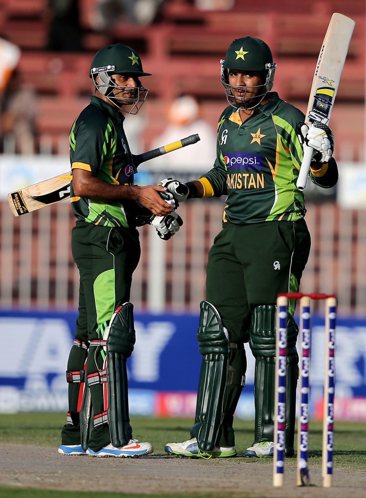 Sharjeel Khan and Mohammad Hafeez added 83 for the second wicket, Pakistan v Sri Lanka, 1st ODI, Sharjah, December 18, 2013