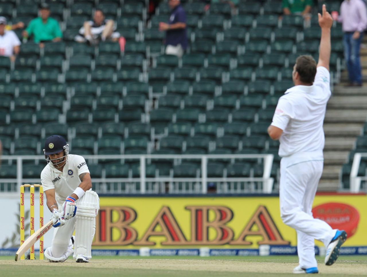 Jacques Kallis picked up the crucial wicket of Virat Kohli, South Africa v India, 1st Test, Johannesburg, 1st day, December 18, 2013
