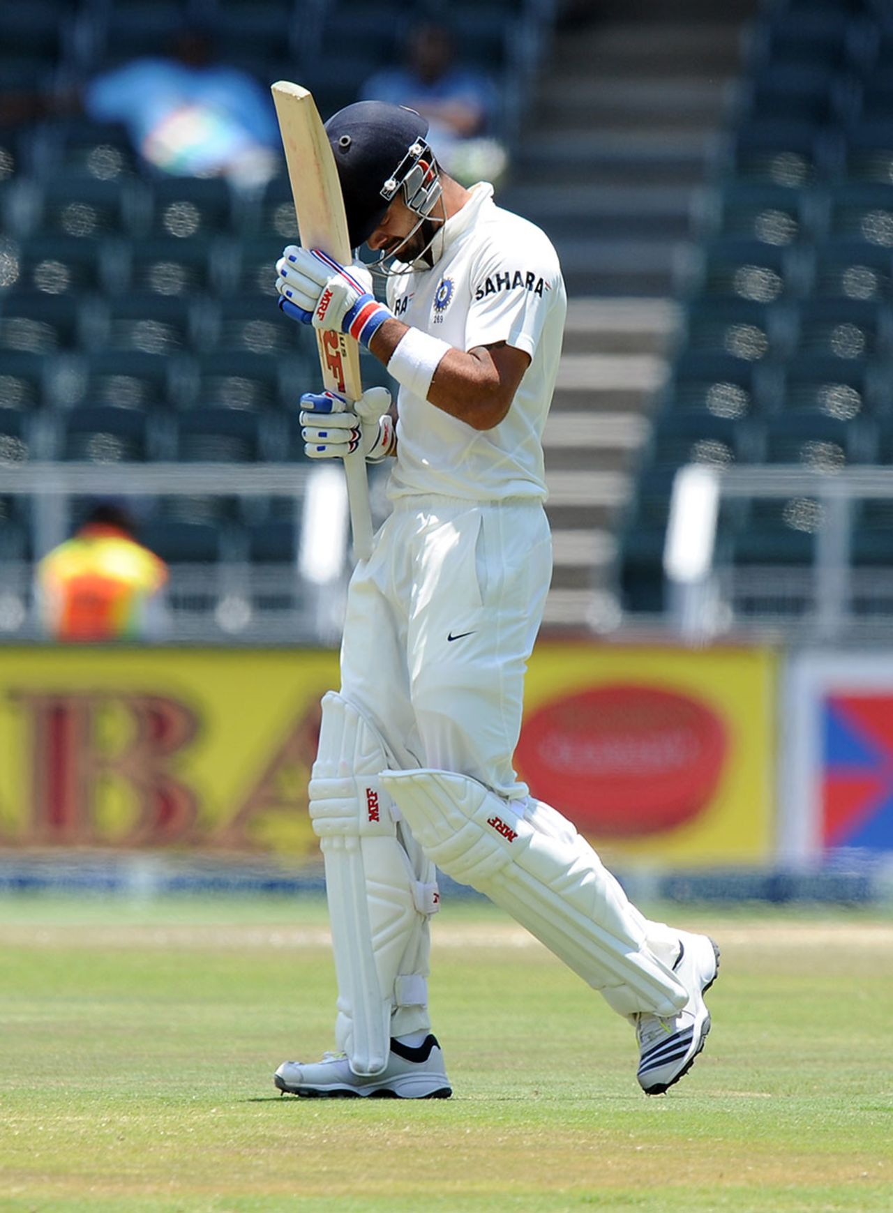 Virat Kohli walks off after being dismissed for 96, South Africa v India, 1st Test, Johannesburg, 4th day, December 21, 2013