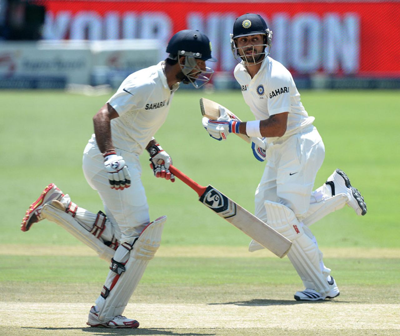Cheteshwar Pujara and Virat Kohli added 222 for the third wicket, South Africa v India, 1st Test, Johannesburg, 4th day, December 21, 2013