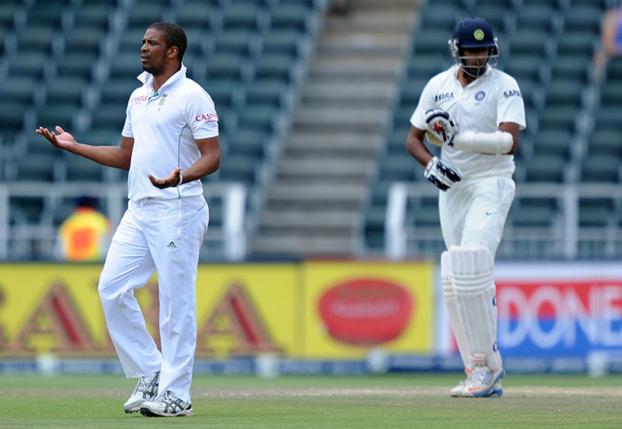 Vernon Philander dismissed R Ashwin soon after tea, South Africa v India, 1st Test, Johannesburg, 4th day, December 21, 2013