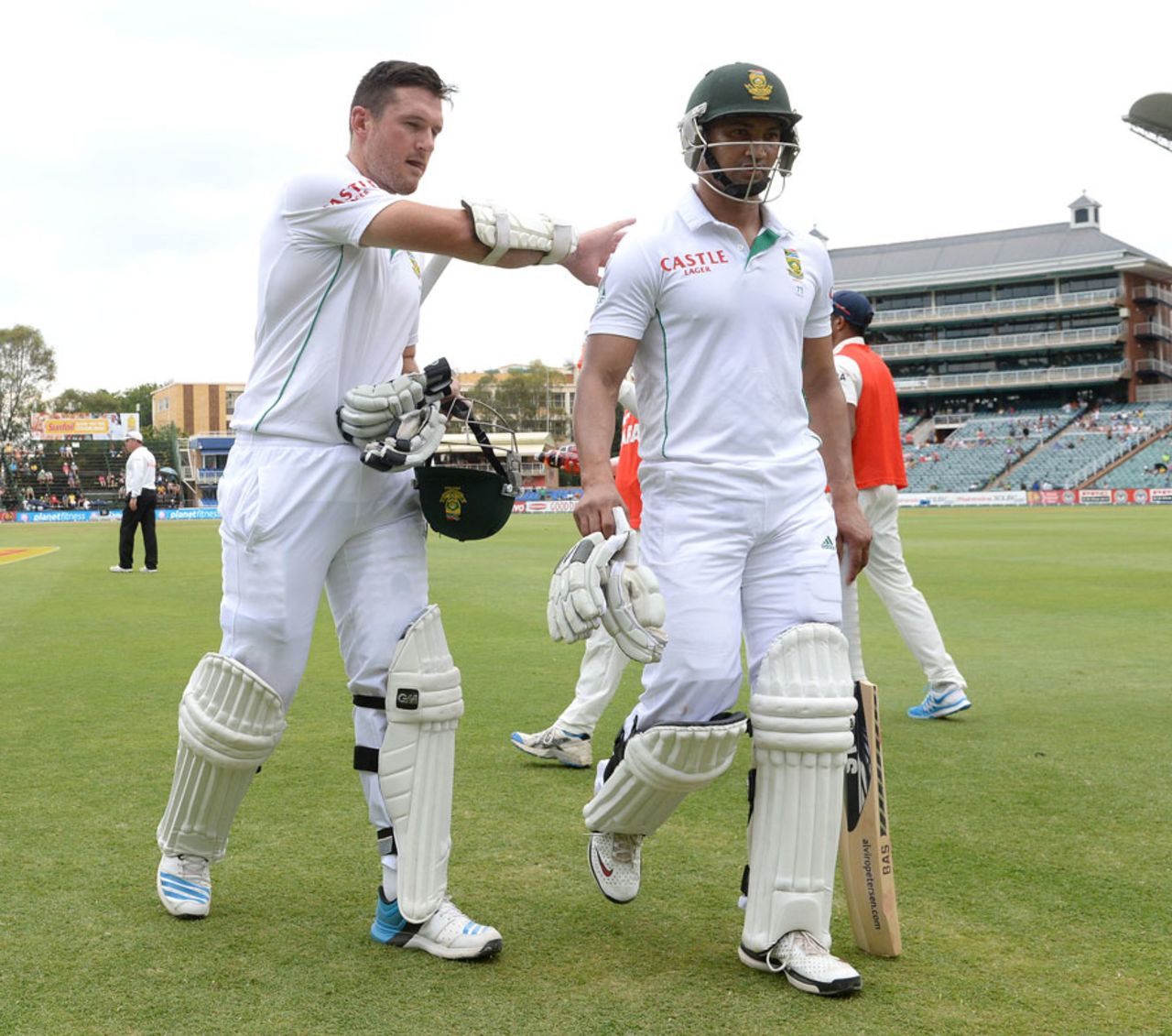 Graeme Smith and Alviro Petersen added 108 for the first wicket, South Africa v India, 1st Test, Johannesburg, 4th day, December 21, 2013