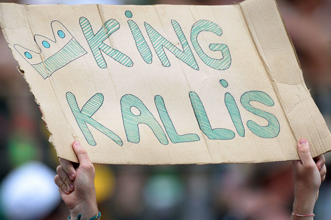 It was an emotional day for fans of Jacques Kallis at Kingsmead, South Africa v India, 2nd Test, Durban, 1st day, December 26, 2013
