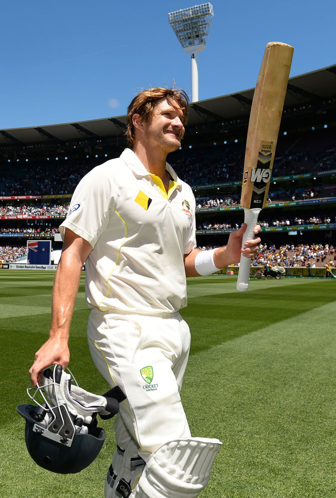 Shane Watson made an unbeaten 83 to see Australia home, Australia v England, 4th Test, Melbourne, 4th day, December 29, 2013
