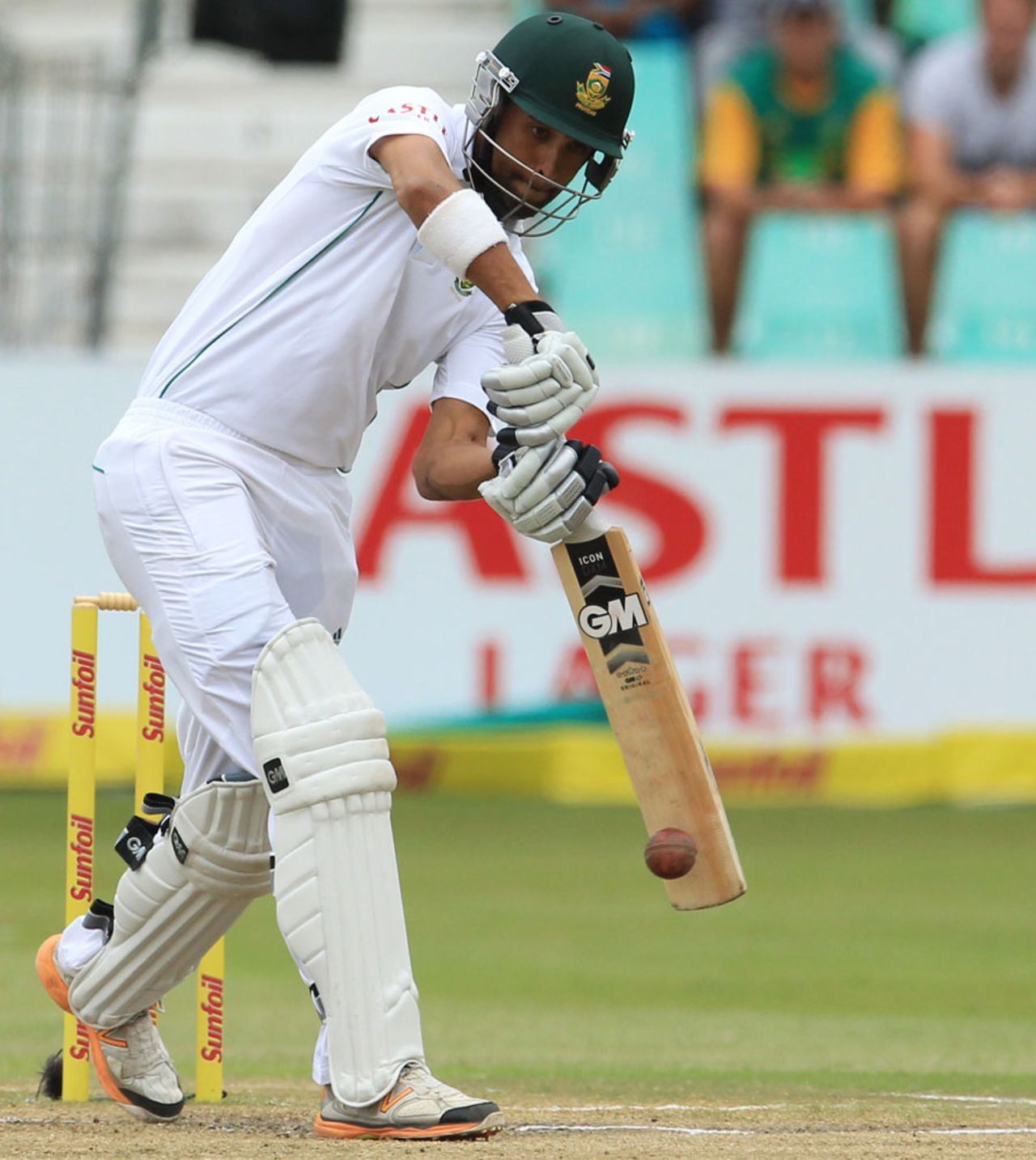 Robin Peterson plays one to the leg side, South Africa v India, 2nd Test, Durban, 4th day, December 29, 2013