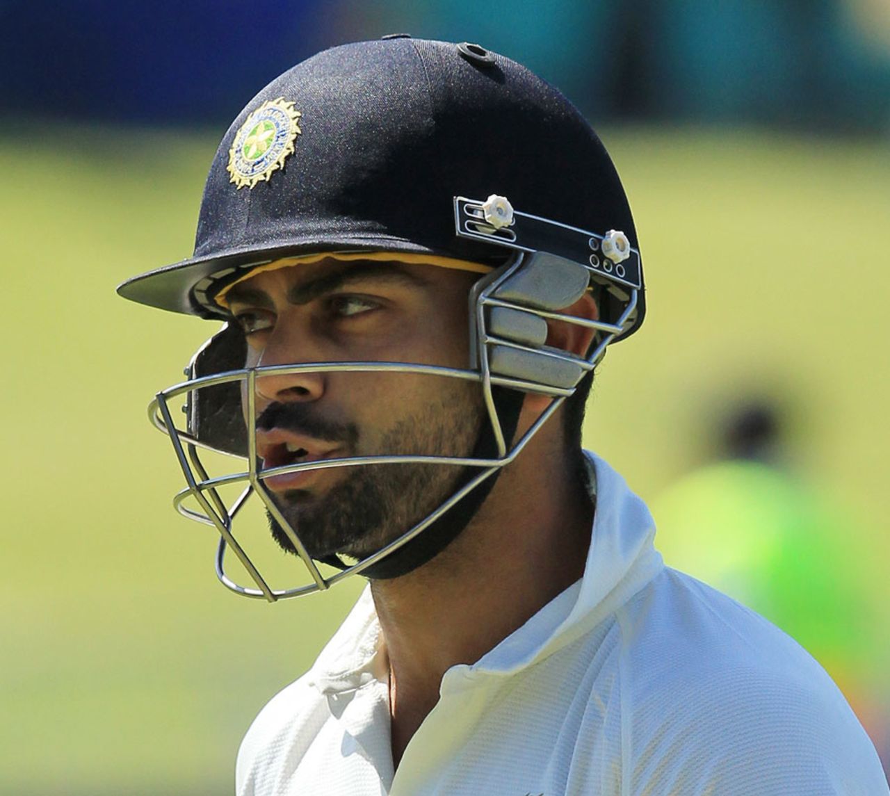 Virat Kohli is visibly displeased after being given out by the umpire, South Africa v India, 2nd Test, Durban, 4th day, December 29, 2013