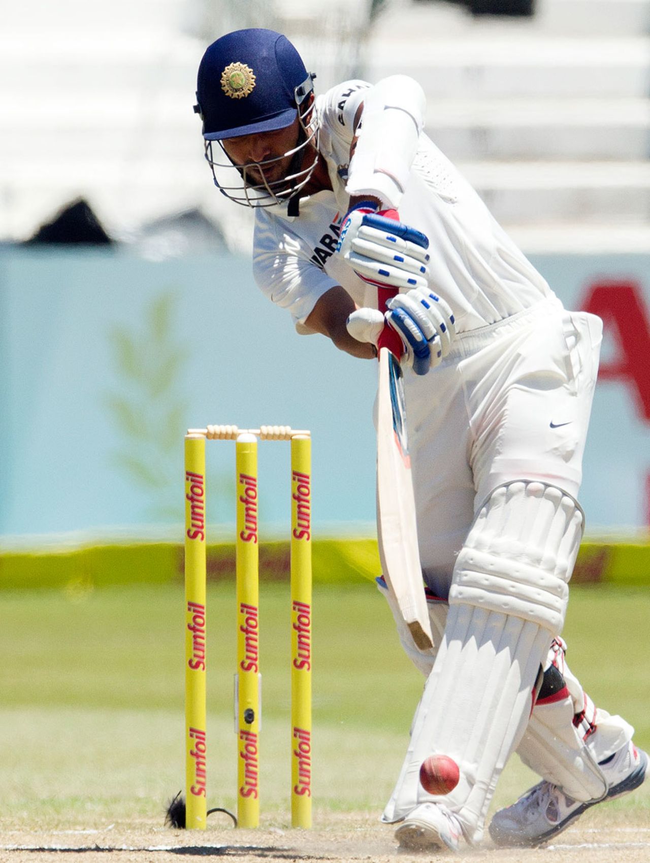 Ajinkya Rahane turns one to the leg side, South Africa v India, 2nd Test, Durban, 4th day, December 29, 2013