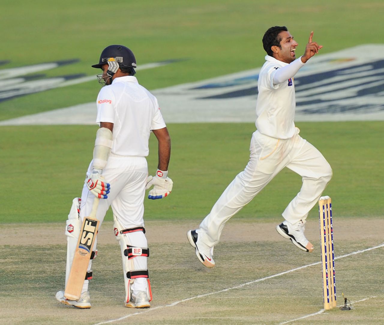 Bilawal Bhatti picked up two wickets in two balls, Pakistan v Sri Lanka, 1st Test, Abu Dhabi, 3rd day, January 2, 2014
