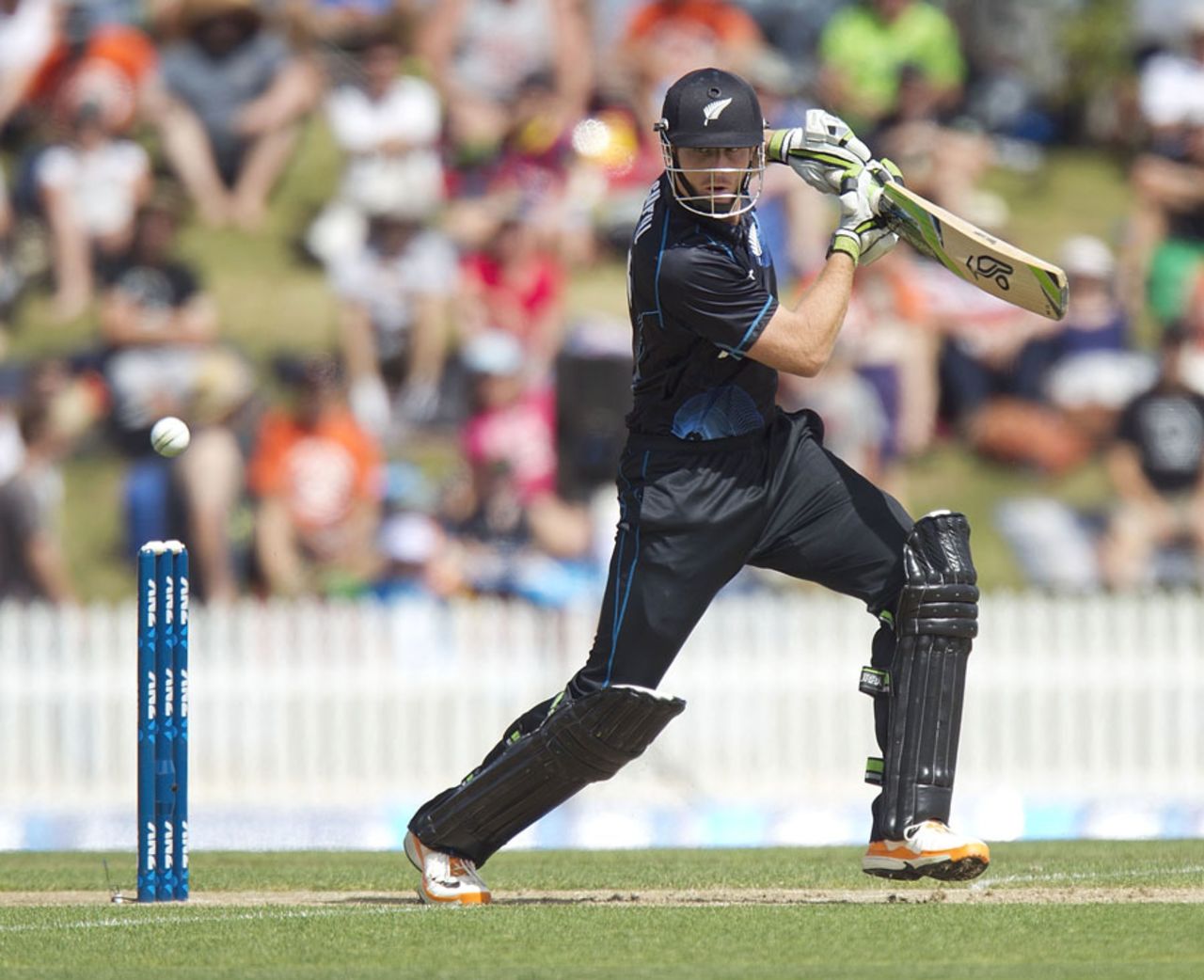 Martin Guptill opened up after a slow start, New Zealand v West Indies, 4th ODI, Nelson, January 4, 2014