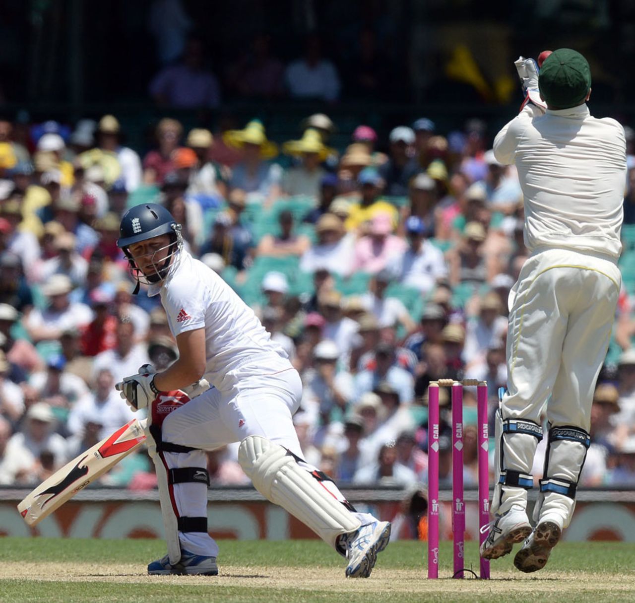 Gary Ballance edged Nathan Lyon to Brad Haddin, Australia v England, 5th Test, Sydney, 2nd day, January 4, 2014