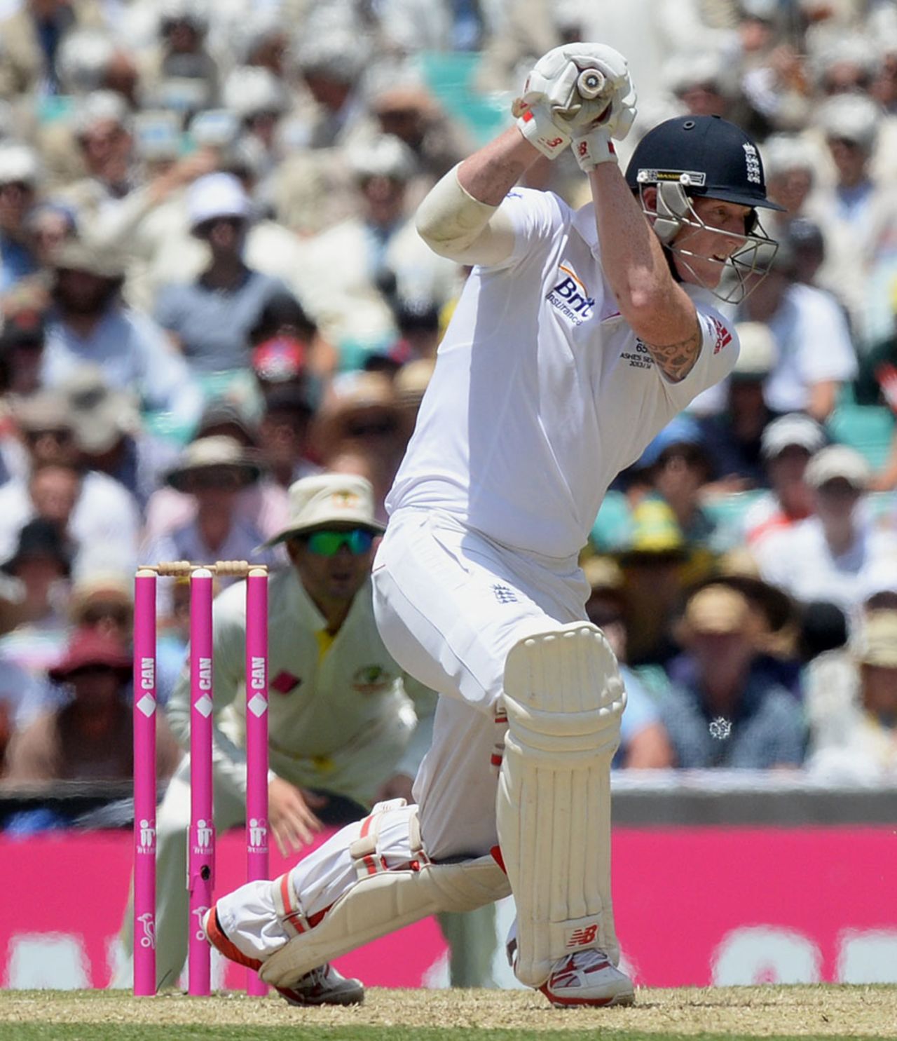 Ben Stokes offered some resistance with a punchy knock, Australia v England, 5th Test, Sydney, 2nd day, January 4, 2014